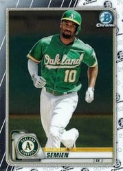 2020 Bowman Chrome Base Set Marcus Semien #75 card
