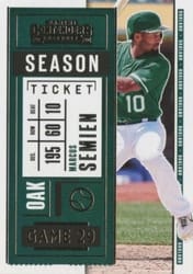2020 Panini Contenders Base Set Marcus Semien #82 card
