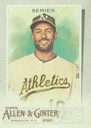 2020 Topps Allen & Ginter Base Set Marcus Semien #63 card