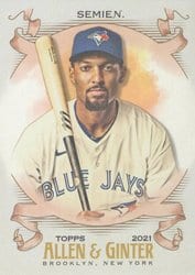 2021 Topps Allen & Ginter Base Set Marcus Semien #169 card