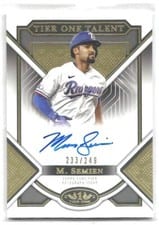 2023 Topps Tier One Talent Autographs Marcus Semien #T1TA-MSE card