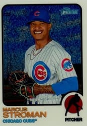 2022 Topps Heritage Chrome Marcus Stroman #555 card