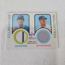 2022 Topps Heritage Clubhouse Collection Dual Relics Marcus Stroman / Fergie Jenkins #CCD-FM card