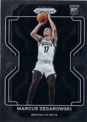 2021-22 Panini Prizm Base Set Marcus Zegarowski #300 card