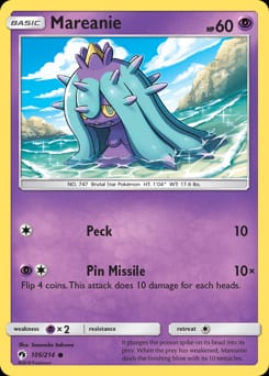Lost Thunder Mareanie #105 card