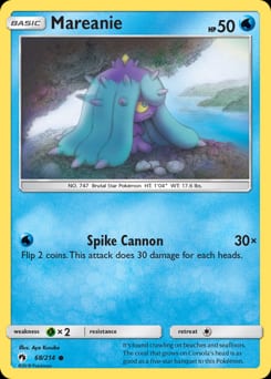 Lost Thunder Mareanie #68 card