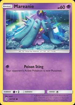 Sun & Moon Mareanie #62 card