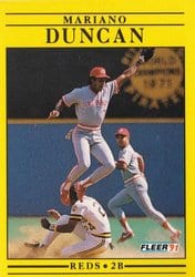 1991 Fleer Base Set Mariano Duncan #64 card