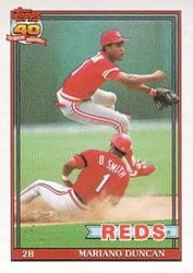 1991 Topps Base Set Mariano Duncan #13 card