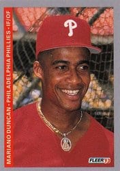 1993 Fleer Base Set Mariano Duncan #101 card
