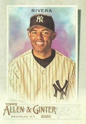 2020 Topps Allen & Ginter Base Set Mariano Rivera #40 card