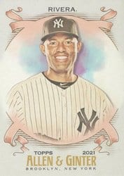 2021 Topps Allen & Ginter Base Set Mariano Rivera #115 card