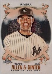 2021 Topps Allen & Ginter Chrome Base Set Mariano Rivera #115 card