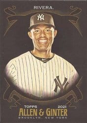 2021 Topps Allen & Ginter X Base Set Mariano Rivera #115 card