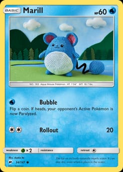 Burning Shadows Marill #34 card