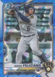 2021 Bowman Sapphire Edition Base Set Mario Feliciano #BCP-133 card