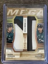 2021-22 Upper Deck Premier Premier Mega Jersey Duos Mario Ferraro/Logan Couture #PM2-CF card