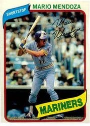 1980 Topps Base Set Mario Mendoza #652 card