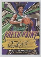 2022 Panini Court Kings Fresh Paint Autographs MarJon Beauchamp #FP-MBM card