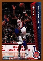 1992-93 Fleer Base Set Mark Aguirre #62 card
