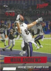 2021 Panini Prestige Time Stamped Mark Andrews #TS-MA card