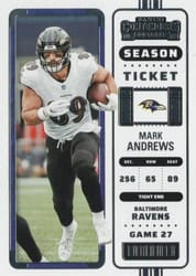 2022 Panini Contenders Base Set Mark Andrews #7 card