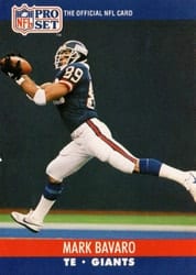 1990 Pro Set Base Set Mark Bavaro #592 card