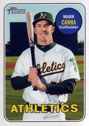 2018 Topps Heritage Base Set Mark Canha #623 card