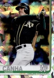 2019 Topps Chrome Sapphire Edition Base Set Mark Canha #612 card