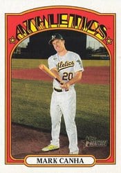 2021 Topps Heritage Base Set Mark Canha #392 card