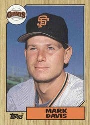 1987 Topps Base Set Mark Davis #21 card