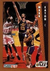 1992-93 Fleer Base Set Mark Eaton #221 card