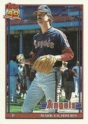1991 Topps Base Set Mark Eichhorn #129 card