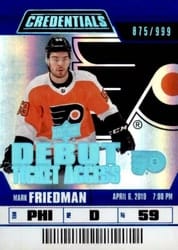 2019-20 Upper Deck Credentials Base Set Mark Friedman #80 card