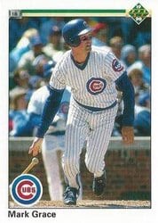 1990 Upper Deck Base Set Mark Grace #128 card