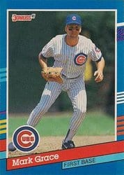 1991 Donruss Base Set Mark Grace #199 card