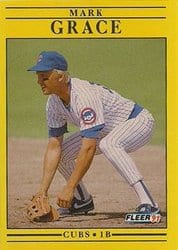 1991 Fleer Base Set Mark Grace #422 card