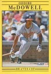 1991 Fleer Base Set Mark Grace #697 card