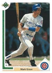 1991 Upper Deck Base Set Mark Grace #134 card
