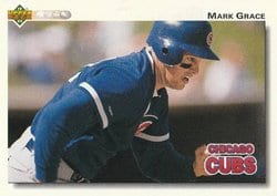 1992 Upper Deck Base Set Mark Grace #143 card