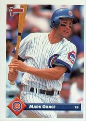 1993 Donruss Base Set Mark Grace #532 card