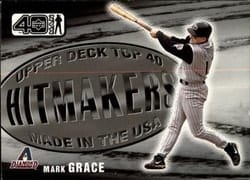 2002 Upper Deck 40-Man Base Set Mark Grace #1060 card