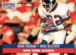 1991 Pro Set Base Set Mark Ingram #65 card