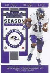 2019 Panini Contenders Base Set Mark Ingram II #17 card
