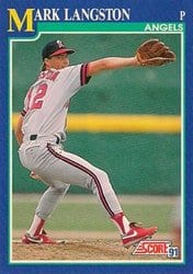 1991 Score Base Set Mark Langston #21 card