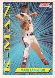 1991 Score Base Set Mark Langston #411 card