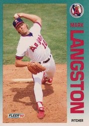1992 Fleer Base Set Mark Langston #63 card