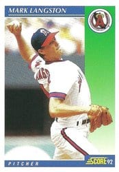 1992 Score Base Set Mark Langston #12 card