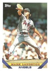 1993 Topps Base Set Mark Langston #210 card