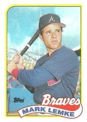 1989 Topps Base Set Mark Lemke #327 card